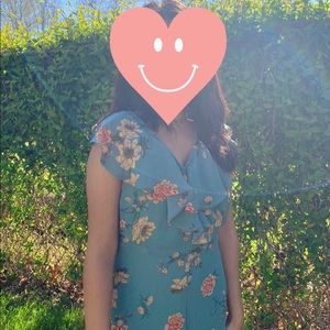 Blue Floral F21 Romper